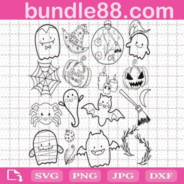 Ghost Halloween Bundle Svg Free