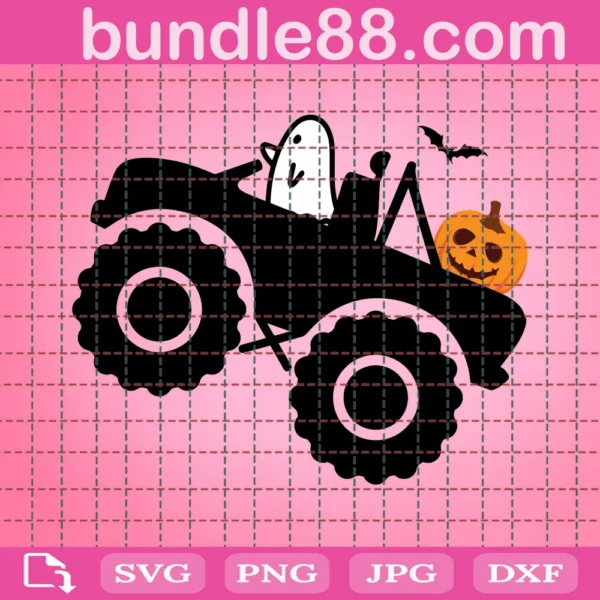 Ghost Monster Truck Svg