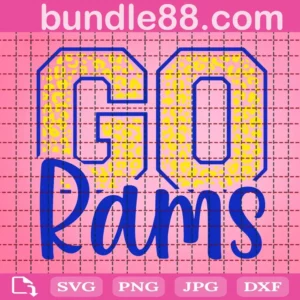 Go Rams Svg, Rams Football Svg