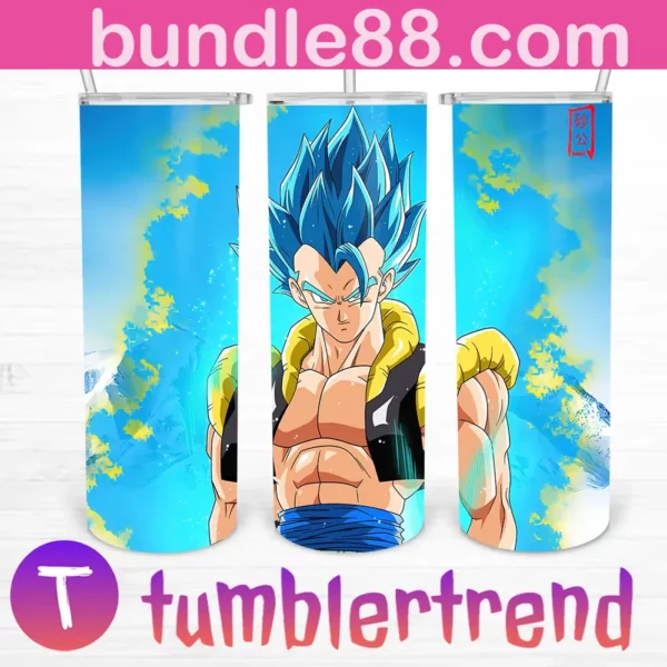 Gogeta SSJ Blue Appears 20oz Tumbler Skinny