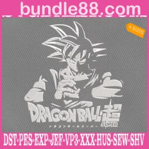 Goku Dragon Ball Super Embroidery Design