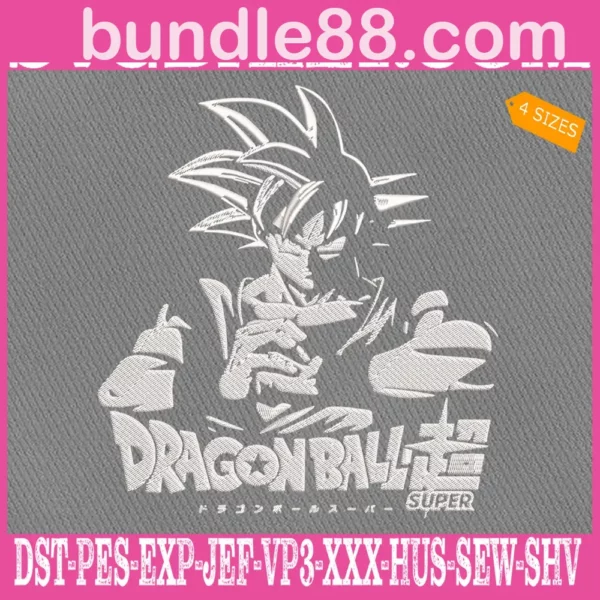 Goku Dragon Ball Super Embroidery Design