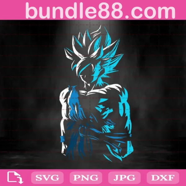 Goku Svg, Goku Blue Svg