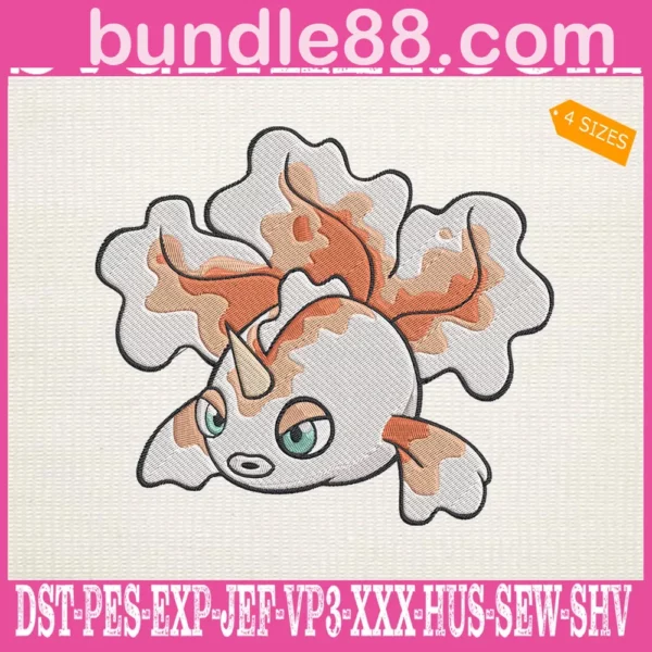 Goldeen Pokemon Embroidery Design