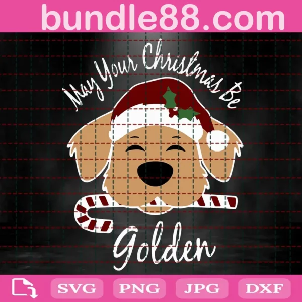 Golden Christmas Svg