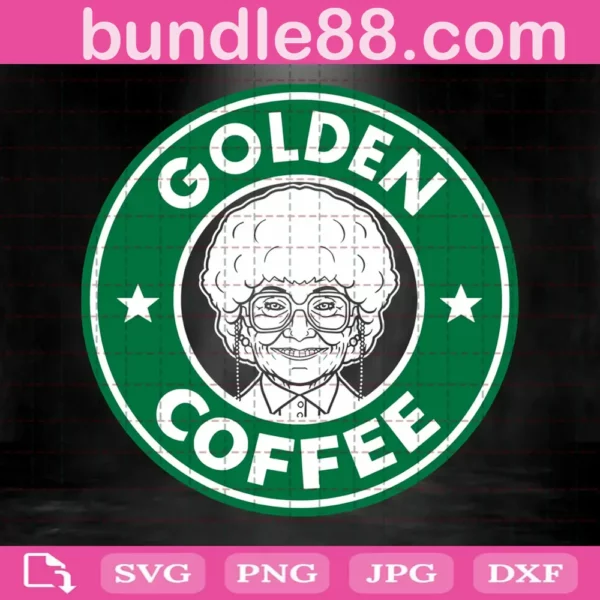 Golden Coffee Svg