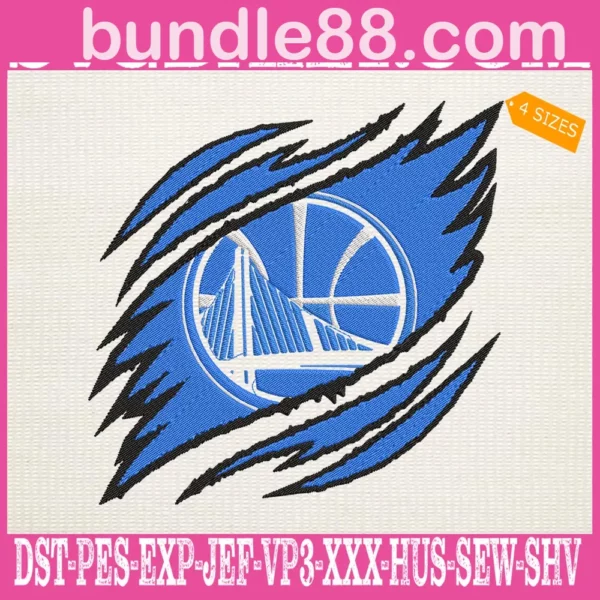 Golden State Warriors Embroidery Design