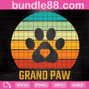 Grand Paw Svg, Vintage Dog Svg