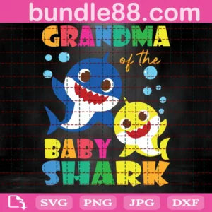 Grandma Of The Baby Shark Svg