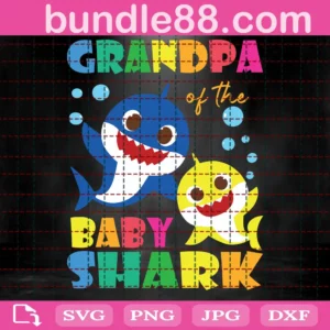 Grandpa Of The Baby Shark Svg