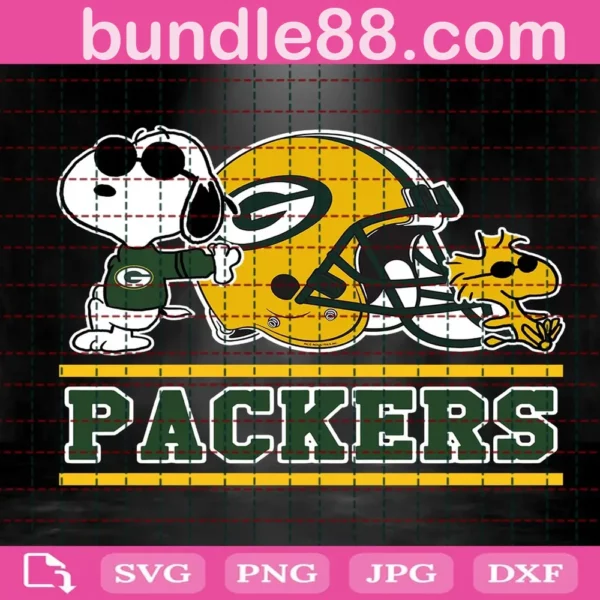 Green Bay Packers Snoopy Svg