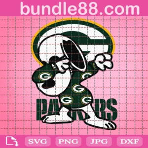 Green Bay Packers Snoopy Svg