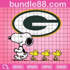 Green Bay Packers Snoopy Woodstock Svg