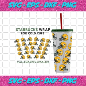 Green Bay Packers Svg For 24Oz Venti Cold Cup Wrap