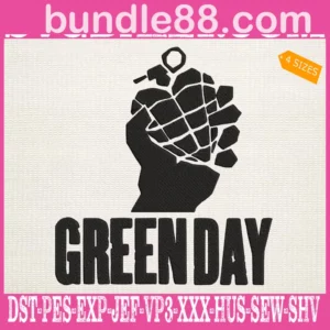 Green Day Embroidery Design