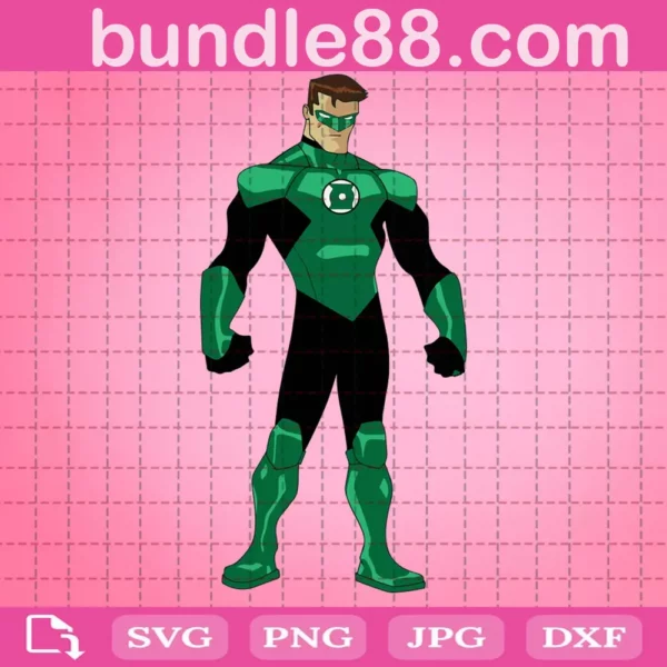 Green Lantern Man Svg