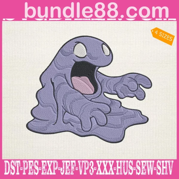 Grimer Pokemon Embroidery Design