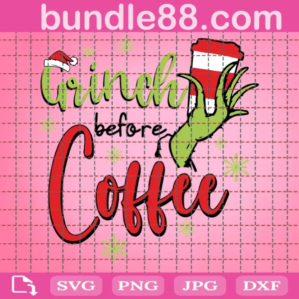 Grinch Before Coffee Svg