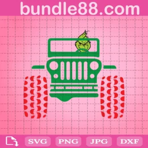 Grinch Drive Jeep Car Svg