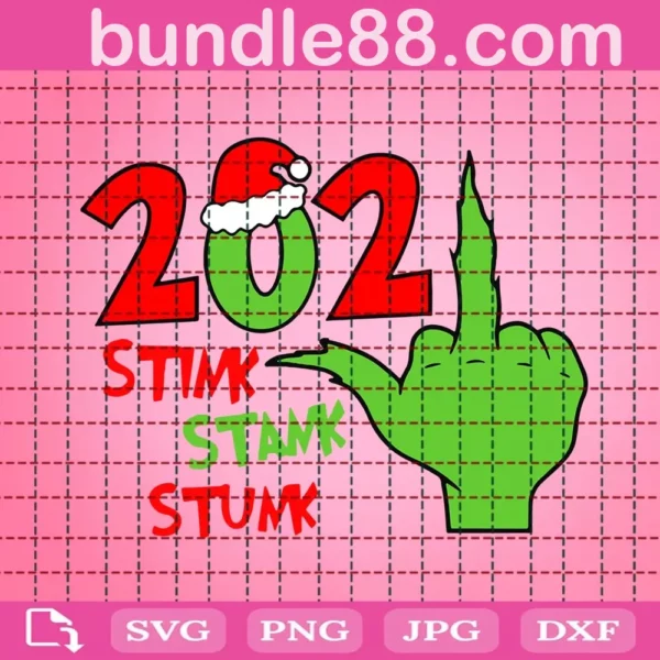 Grinch Middle Finger Svg