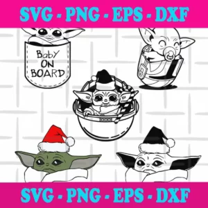 Grogu Baby Yoda Svg Starwars Cut File Mandalorian Plus Extras