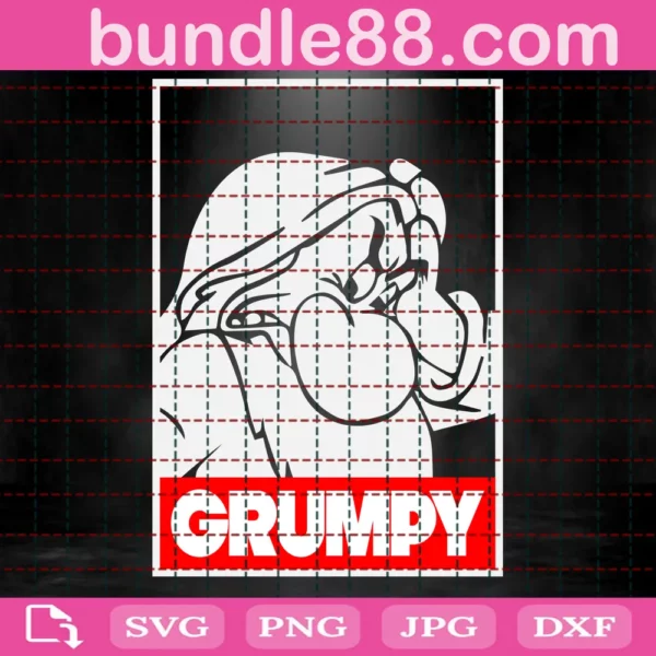 Grumpy Dwarf Disney Svg