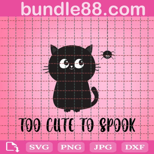 Halloween Baby Cat Too Cute To Spook Svg