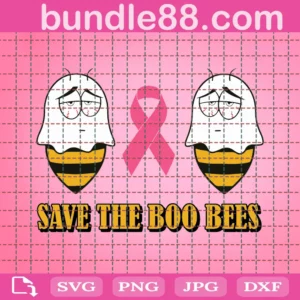 Halloween Breast Cancer Save The Boo Bees Svg