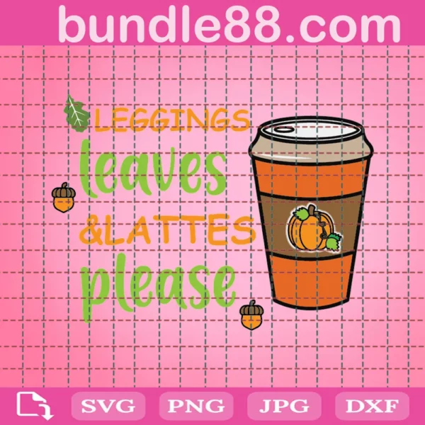 Halloween Leggings Leaves And Lattes Please Svg