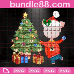 Happy Christmas Pig Png