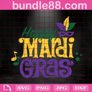 Happy Mardi Gras Svg