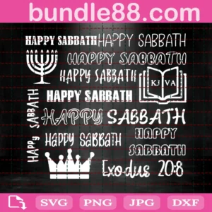 Happy Sabbath Bundle svg