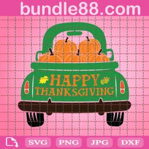 Happy Thanksgiving Car Svg