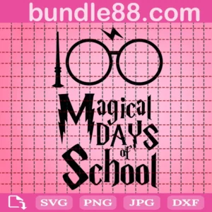 Harry Potter 100 Magical Days Of School Svg