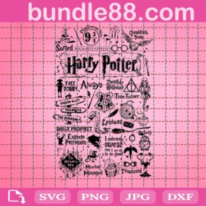 Harry Potter Hogwarts Bundle Svg