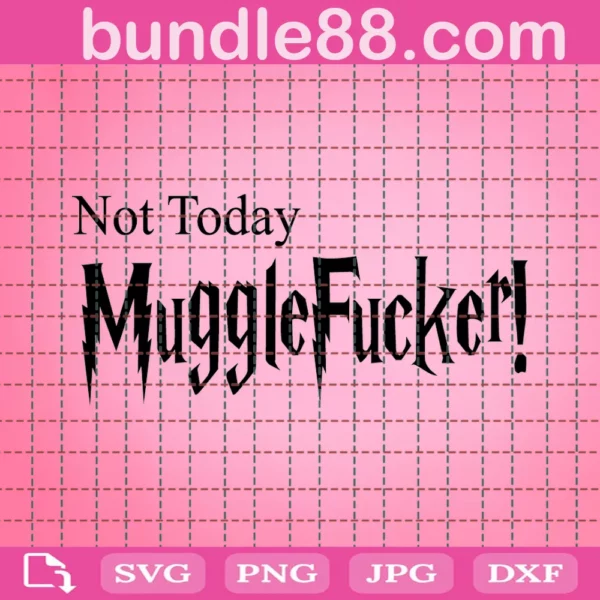 Harry Potter Not Today Mugglefucker Svg