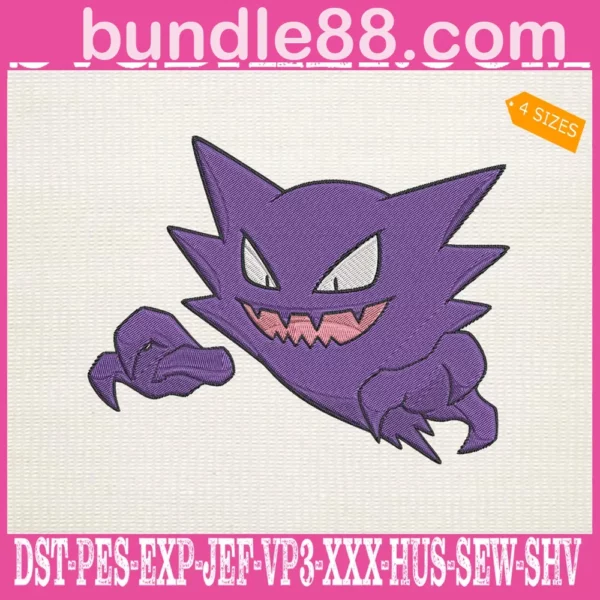 Haunter Pokemon Embroidery Design