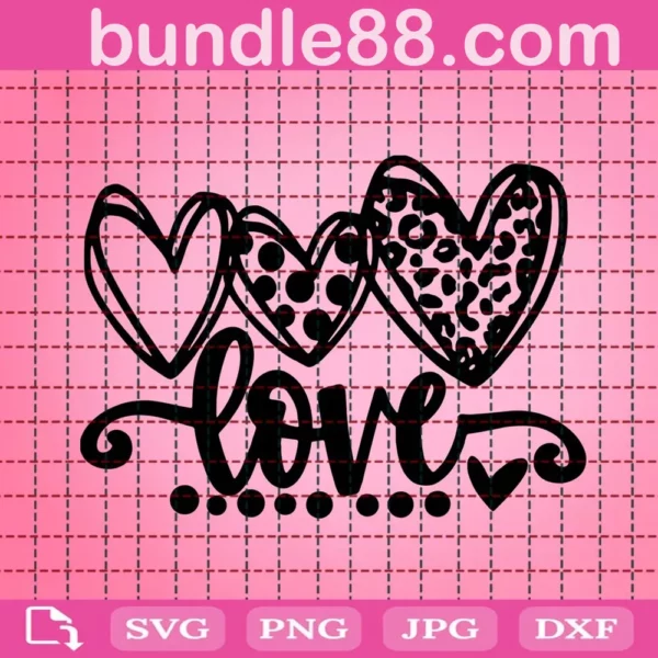 Heart Love Svg, Valentines Svg