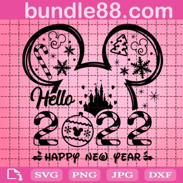 Hello 2022 Svg, Happy New Year Svg