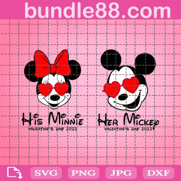 His Mickey And Her Minnie Mouse Svg