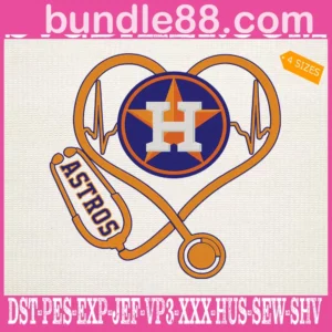 Houston Astros Nurse Stethoscope Embroidery Files