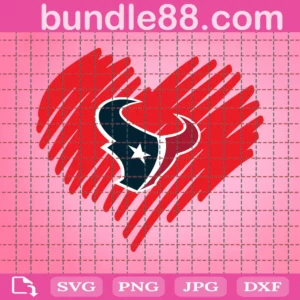 Houston Texans Football Heart Svg
