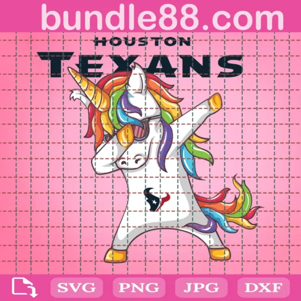 Houston Texans Football Unicorn Face Cut File
