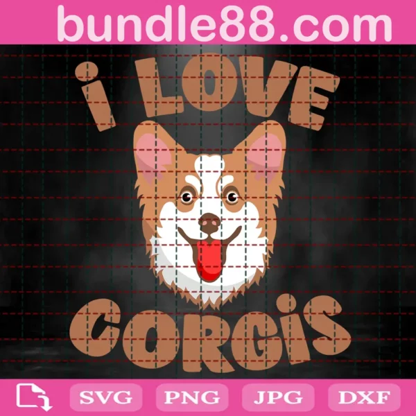 I Love Corgis Svg