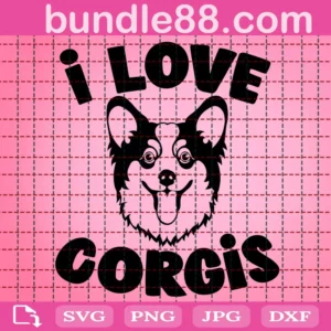 I Love Corgis Svg