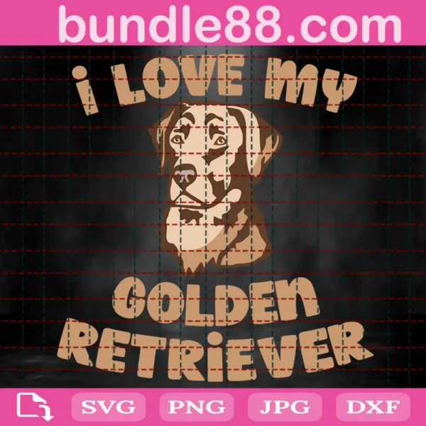 I Love My Golden Retriever Svg