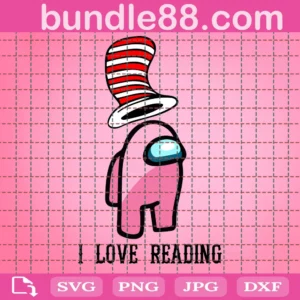 I Love Reading Among Us Dr Seuss PNG