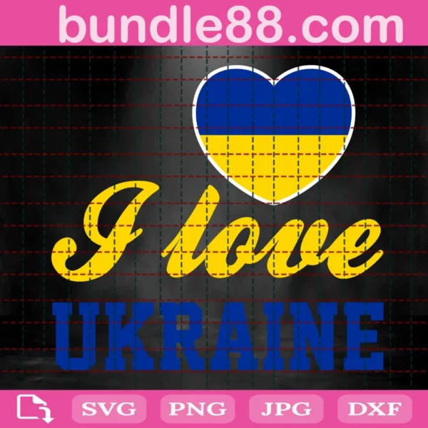 I Love Ukraine Svg