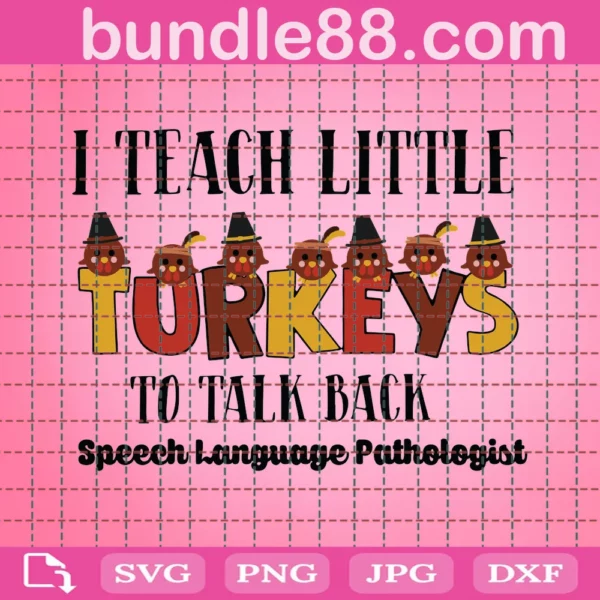 I Teach Little Turkeys Svg