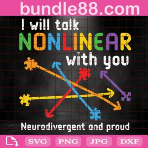 I Will Talk Nonlinear With You Autism Svg
